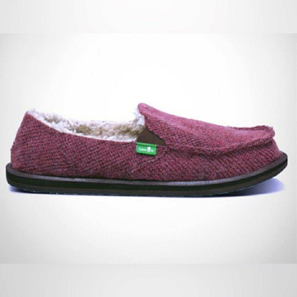 3/$20 SANUK Men's Vagabond Tweed Loafters w/ Fuzzy Liners